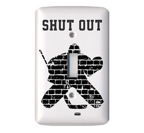 Hockey Light Switch Cover: Hockey Player Room Decor