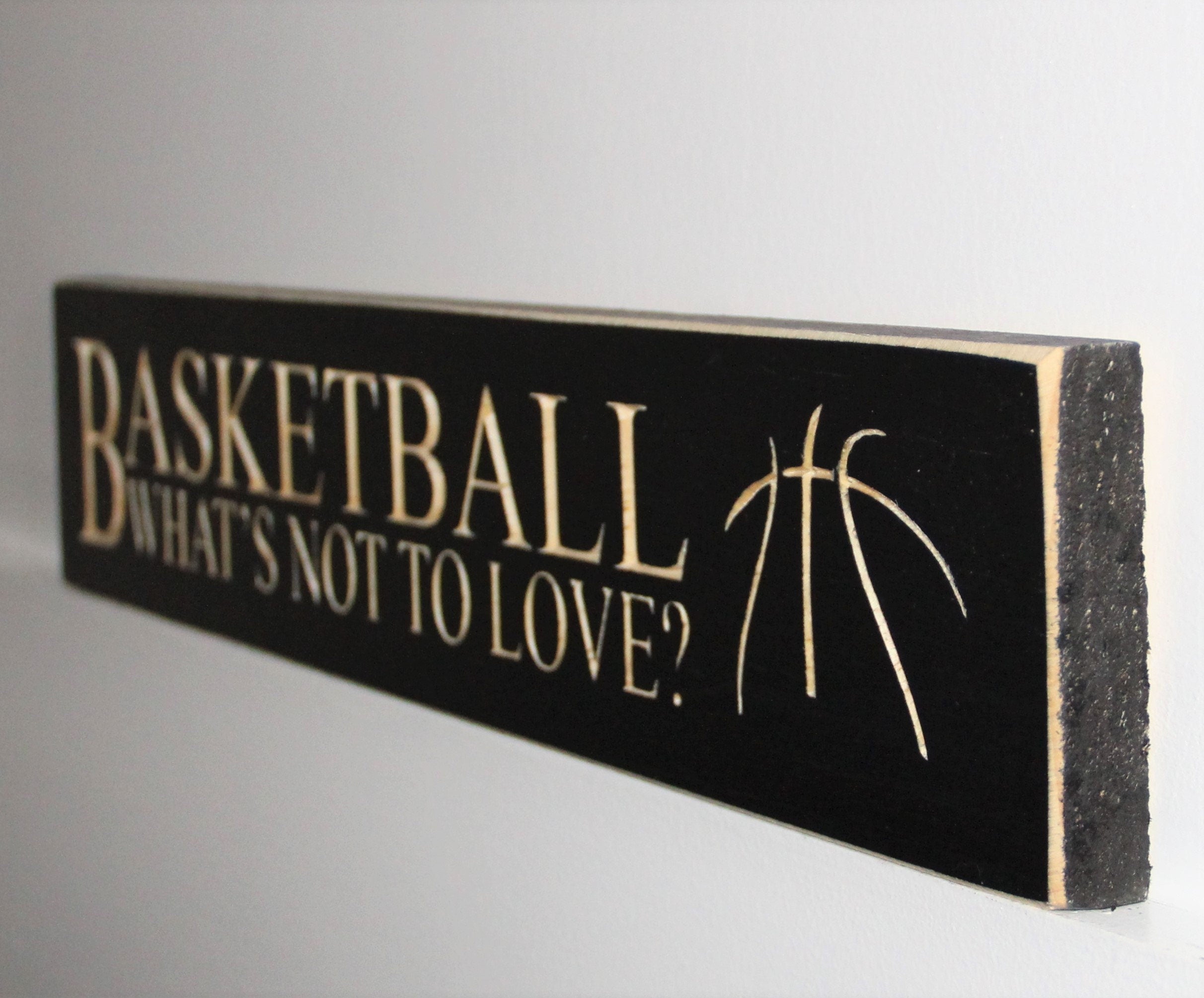 Basketball Photo Display: Black Wood, Frame