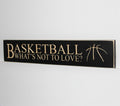 Basketball Sign: Boys Room Decor, Black Distressed Wood