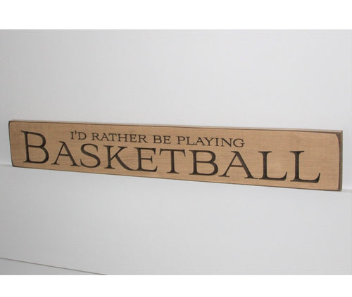 Basketball Sign: Wood, Player Room Decor