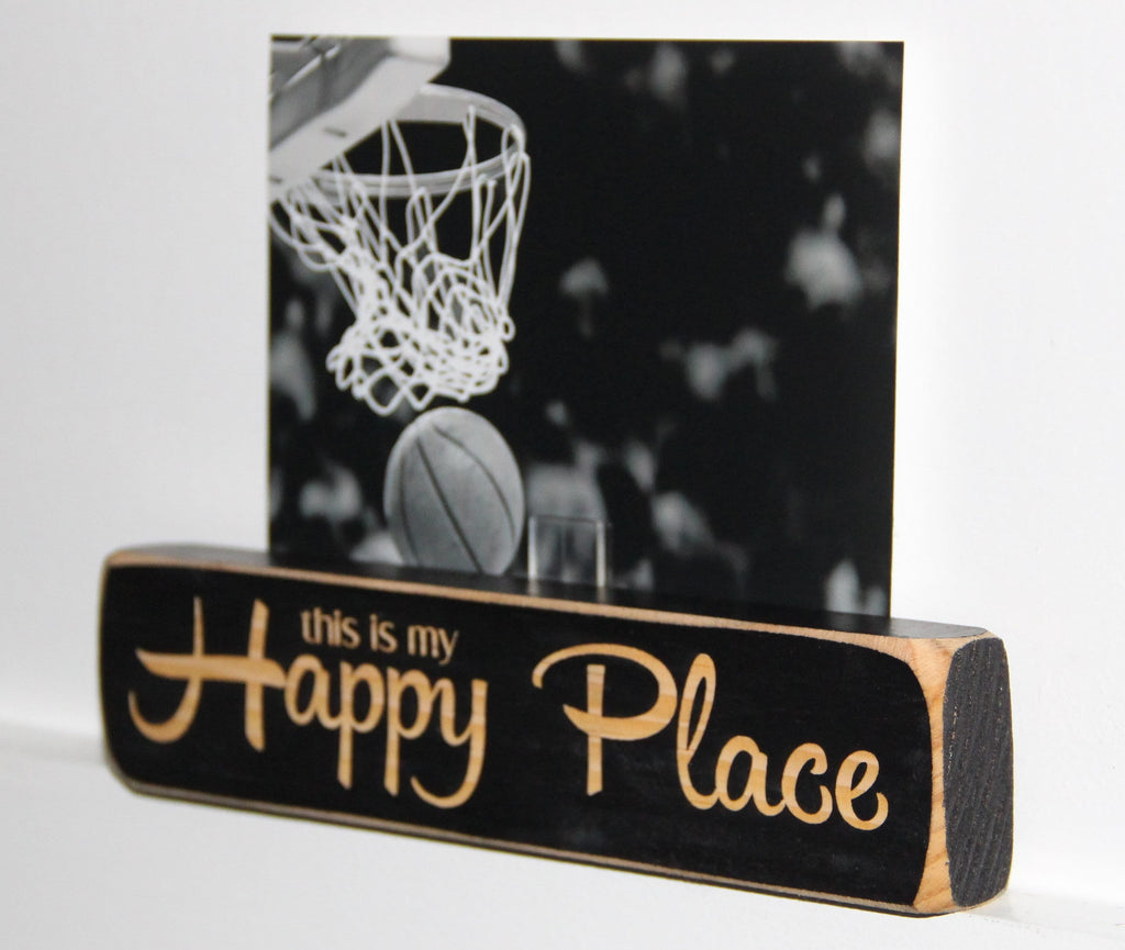 Hockey Photo Display: Wood Frame, Hockey Player Gift