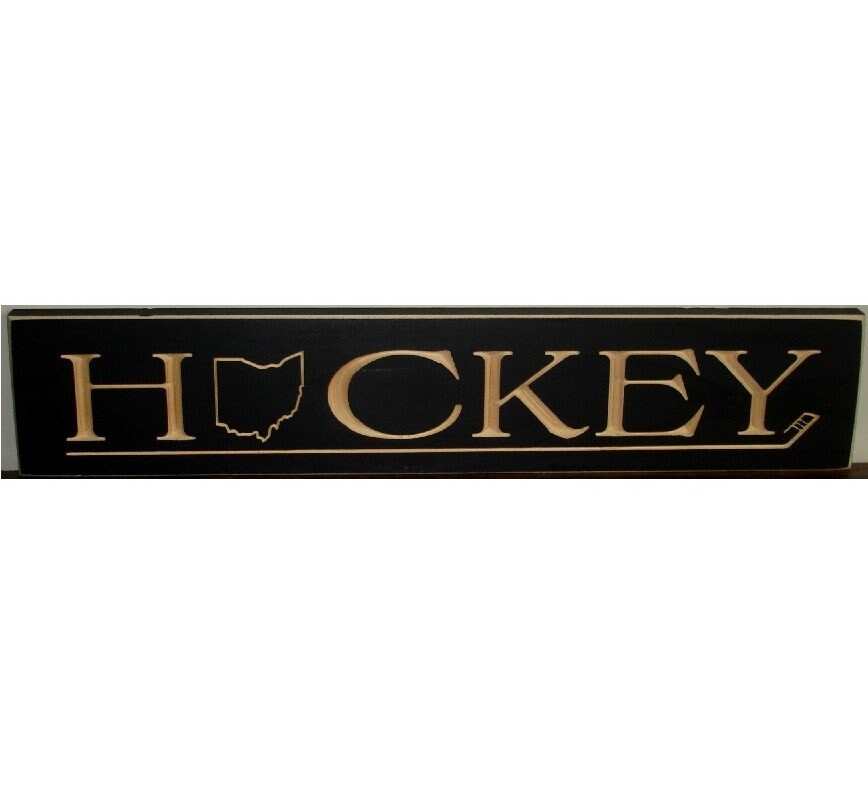 California Hockey Sign: State Wood Hockey Sign