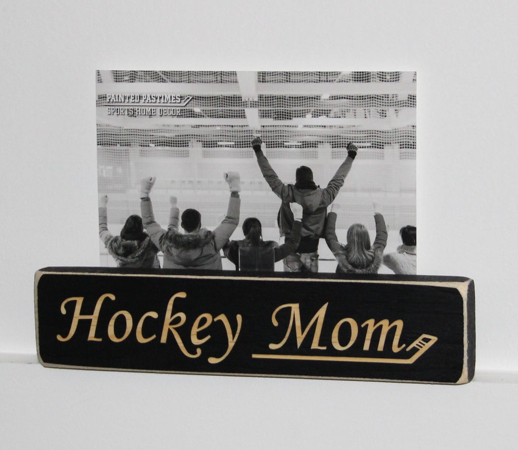 Hockey Family Ornament, Laser Cut Wood Hockey Gift