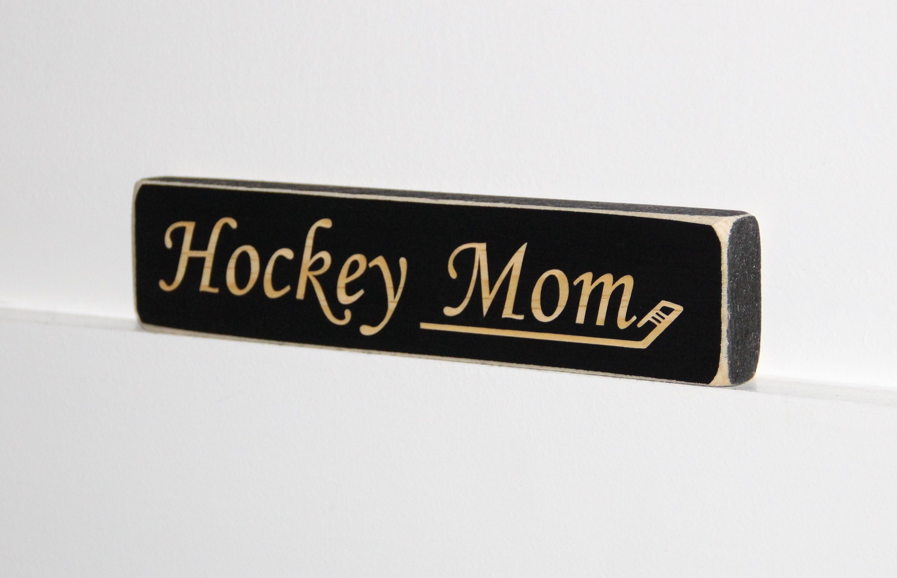 Hockey Family Ornament, Laser Cut Wood Hockey Gift