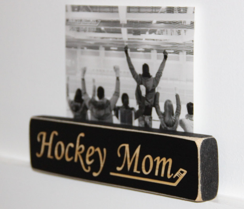 Hockey Dad Gift: Wood Sign, Photo Holder or Ornament