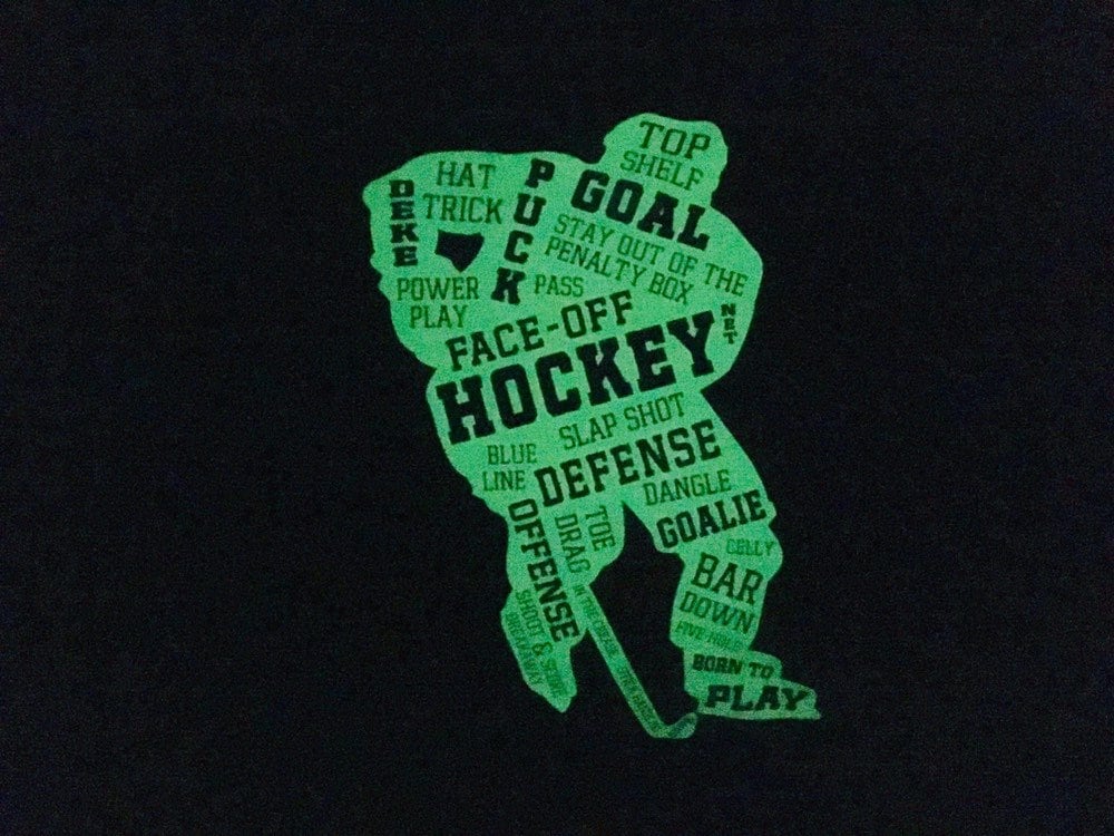 Glow in the Dark Hockey Pillowcase: Hockey Player Gift