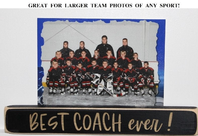 Personalized Coach Photo Display: 'Best Coach Ever' Frame, Baseball Team Gift, All Sports