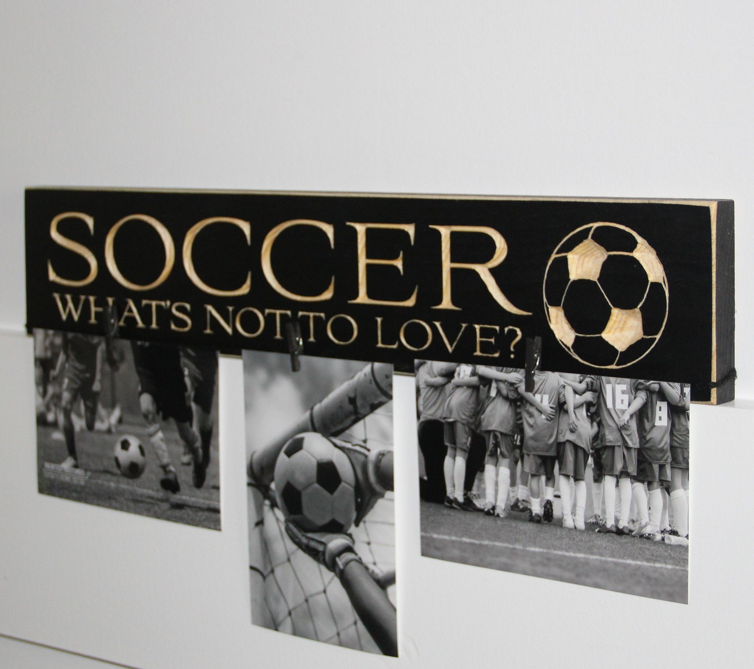 Soccer Photo Display: Wood Sign