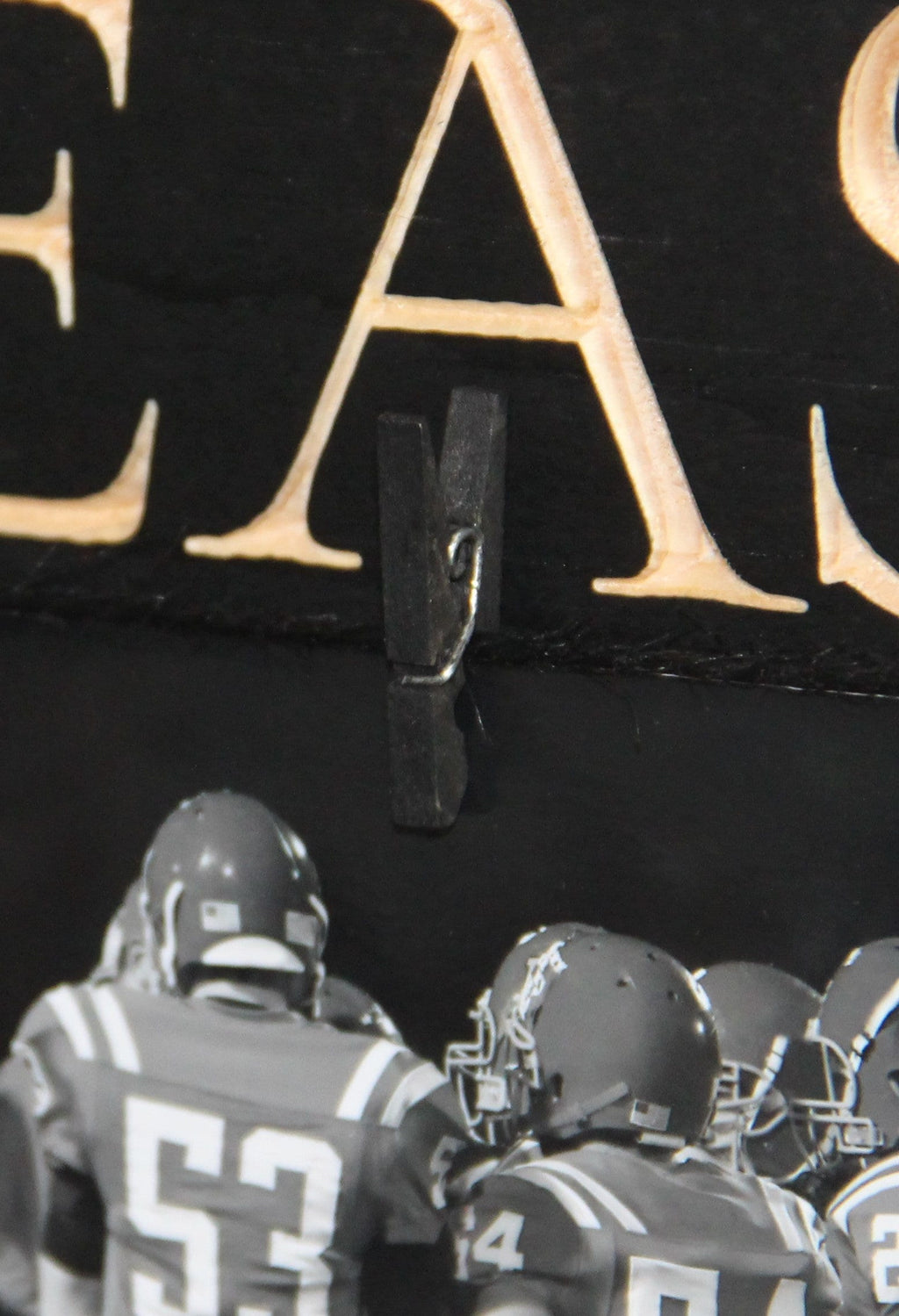 Football Sign: Wood, Football Player, Coach, Fan Gift