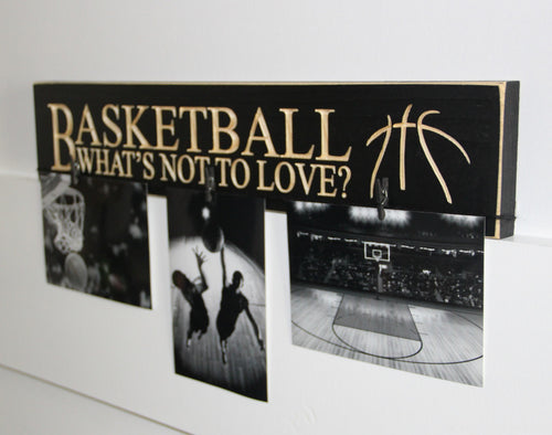 Basketball Photo Display: Black Wood, Frame