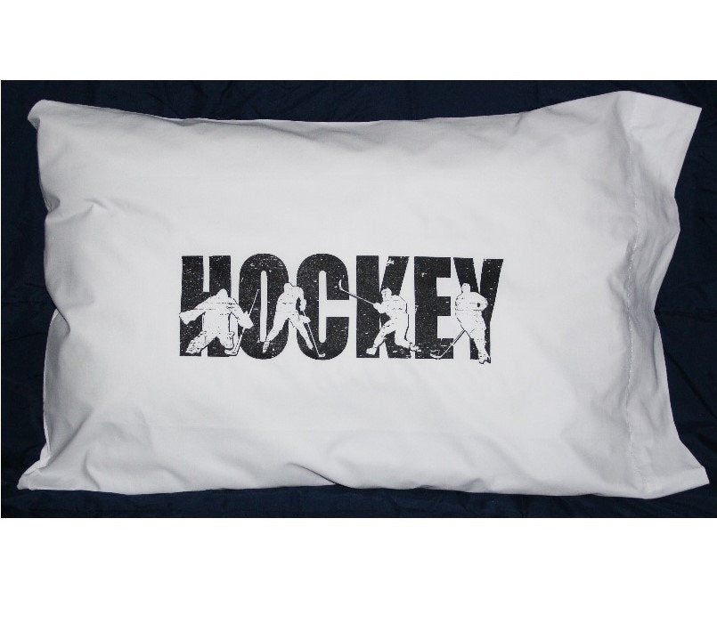 Hockey Goalie Pillowcase: Brick Wall Design, Glow in the Dark Option