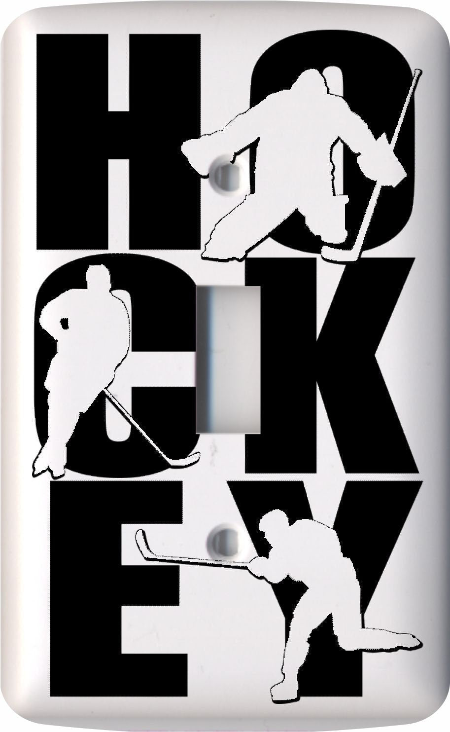 Hockey Light Switch Cover: Fun Hockey Room Decor