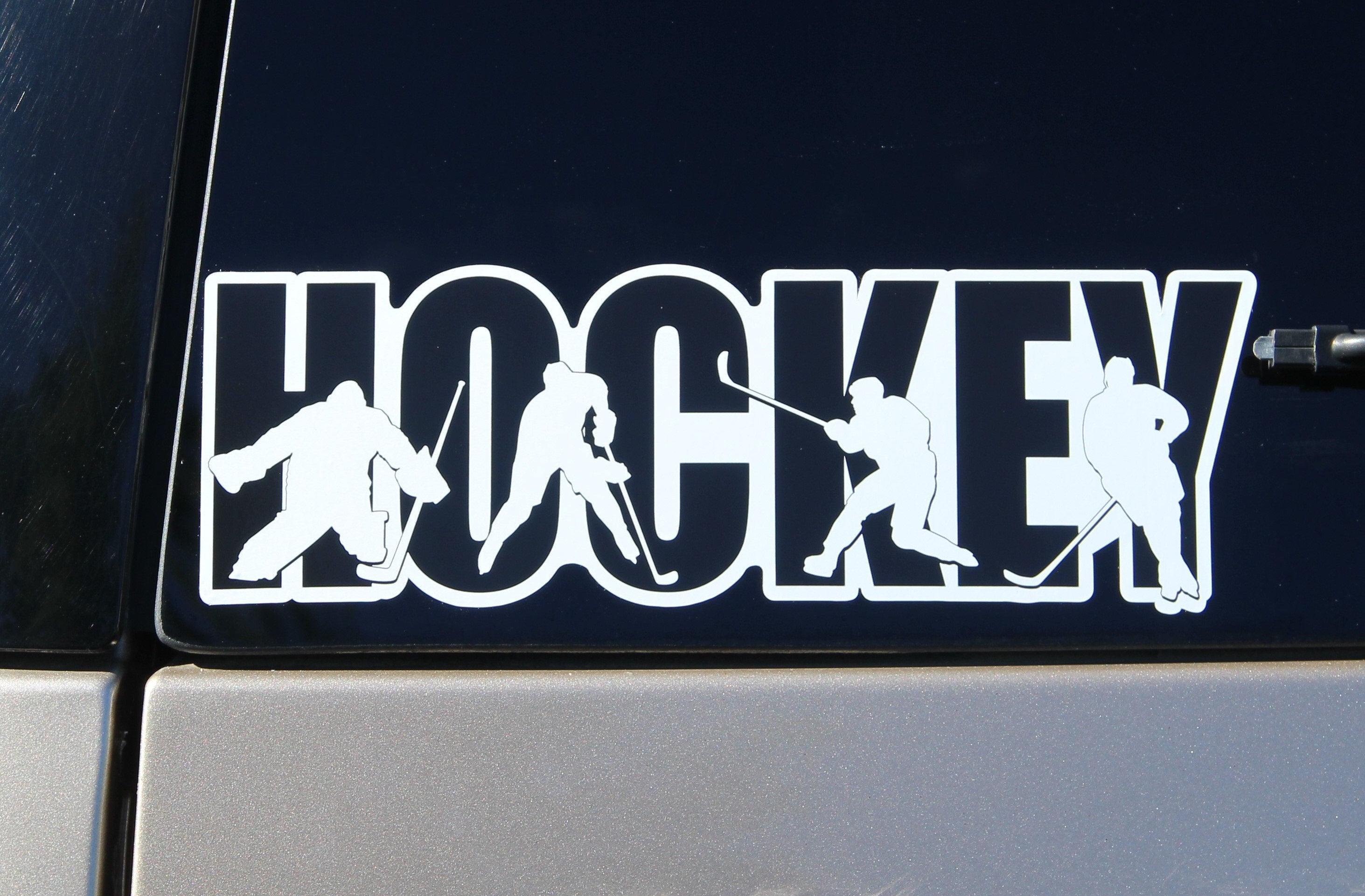 Hockey Goalie Car Decal: Bumper Sticker for Hockey Mom/Dad