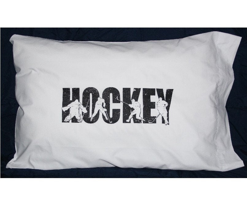 Hockey Girl Pillowcase: Glow in the Dark, Hockey Bedding