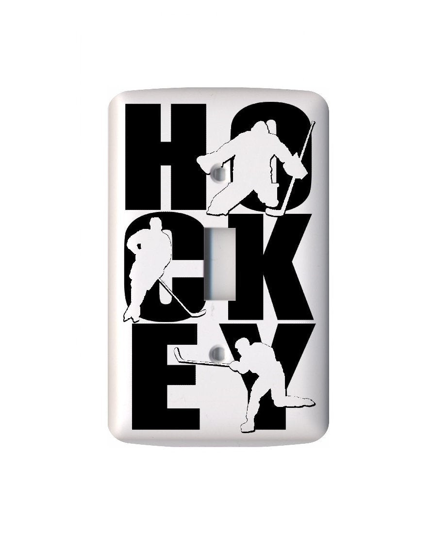 Hockey Light Switch Cover: Hockey Player Room Decor