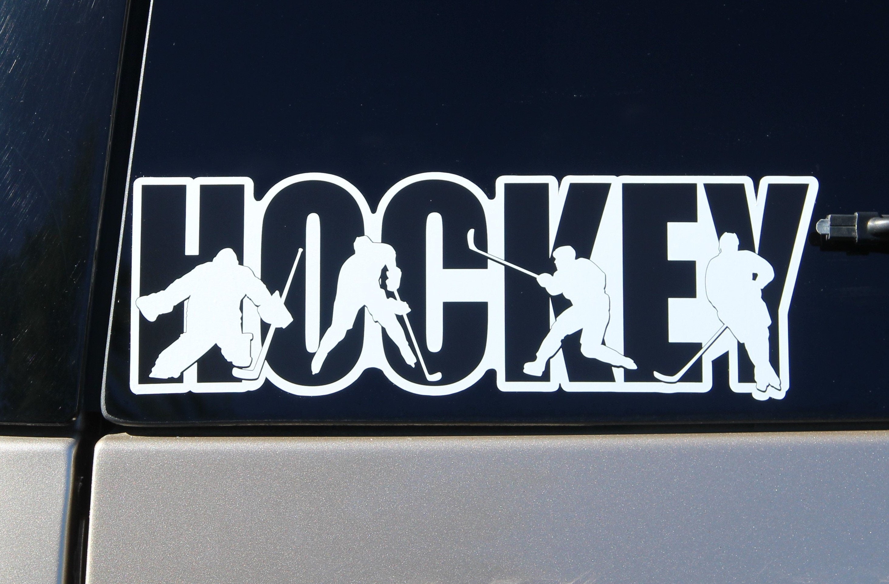 Hockey Car Decal: Hockey Player, Goalie, Rink
