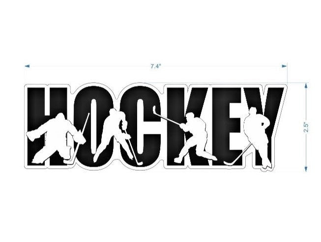 Hockey Car Decal: Player, Goalie, Rink, or "Hockey"