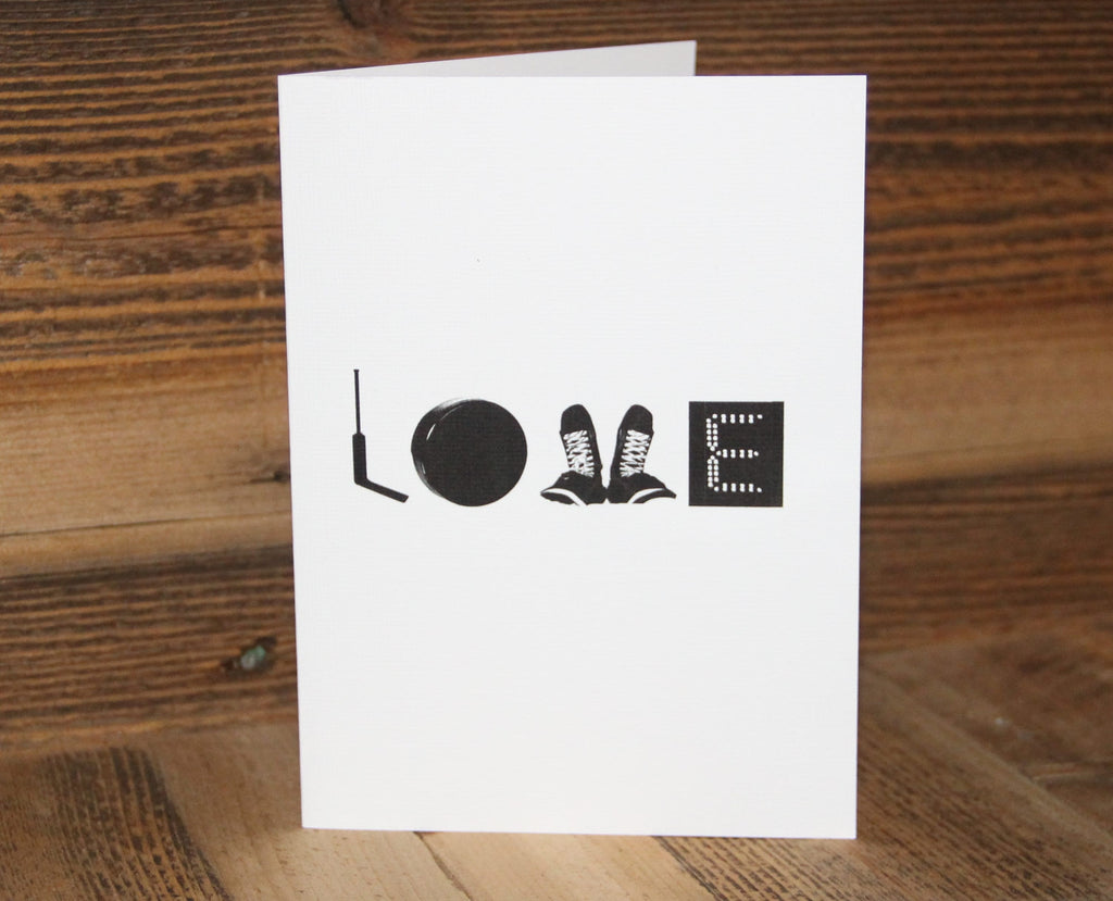 Hockey Girl Greeting Card: HKY GRL Design