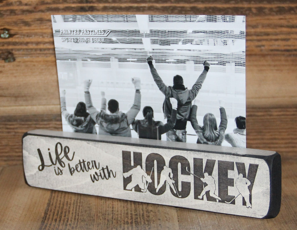 Hockey Ornament, Wood Sign, Hockey Christmas Gift