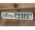 Hockey Ornament: Laser Cut Wood Sign, Hockey Christmas Gift