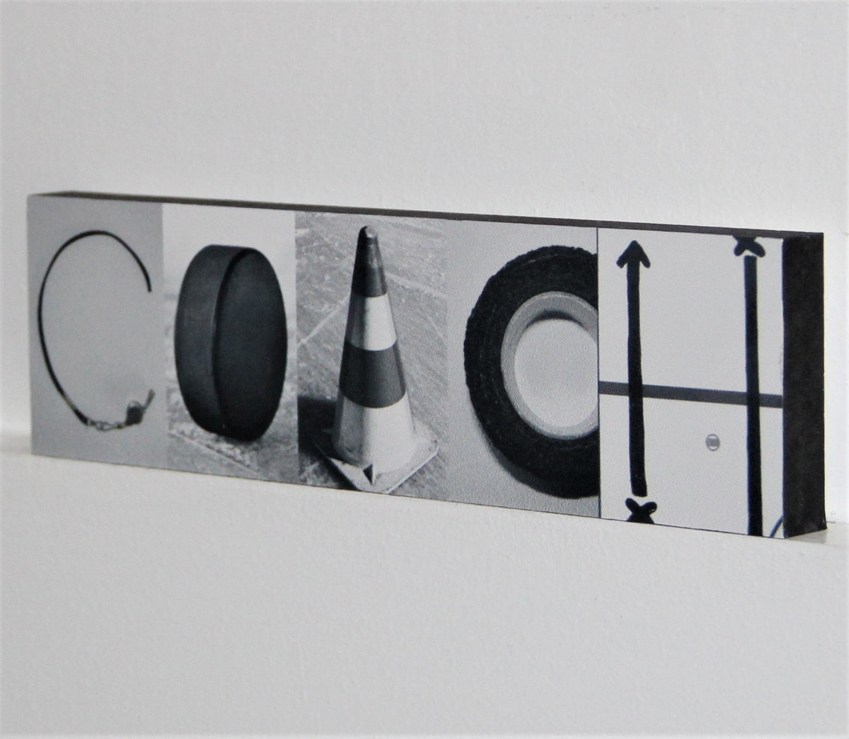 Hockey Coach Gift: Photo Letter Art Sign or Ornament