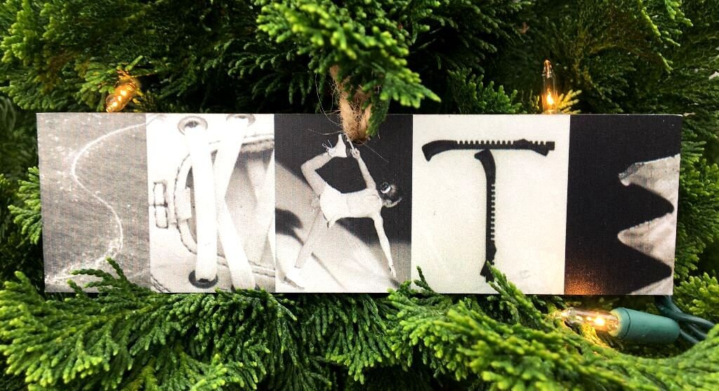 Hockey Coach Gift: Photo Letter Sign