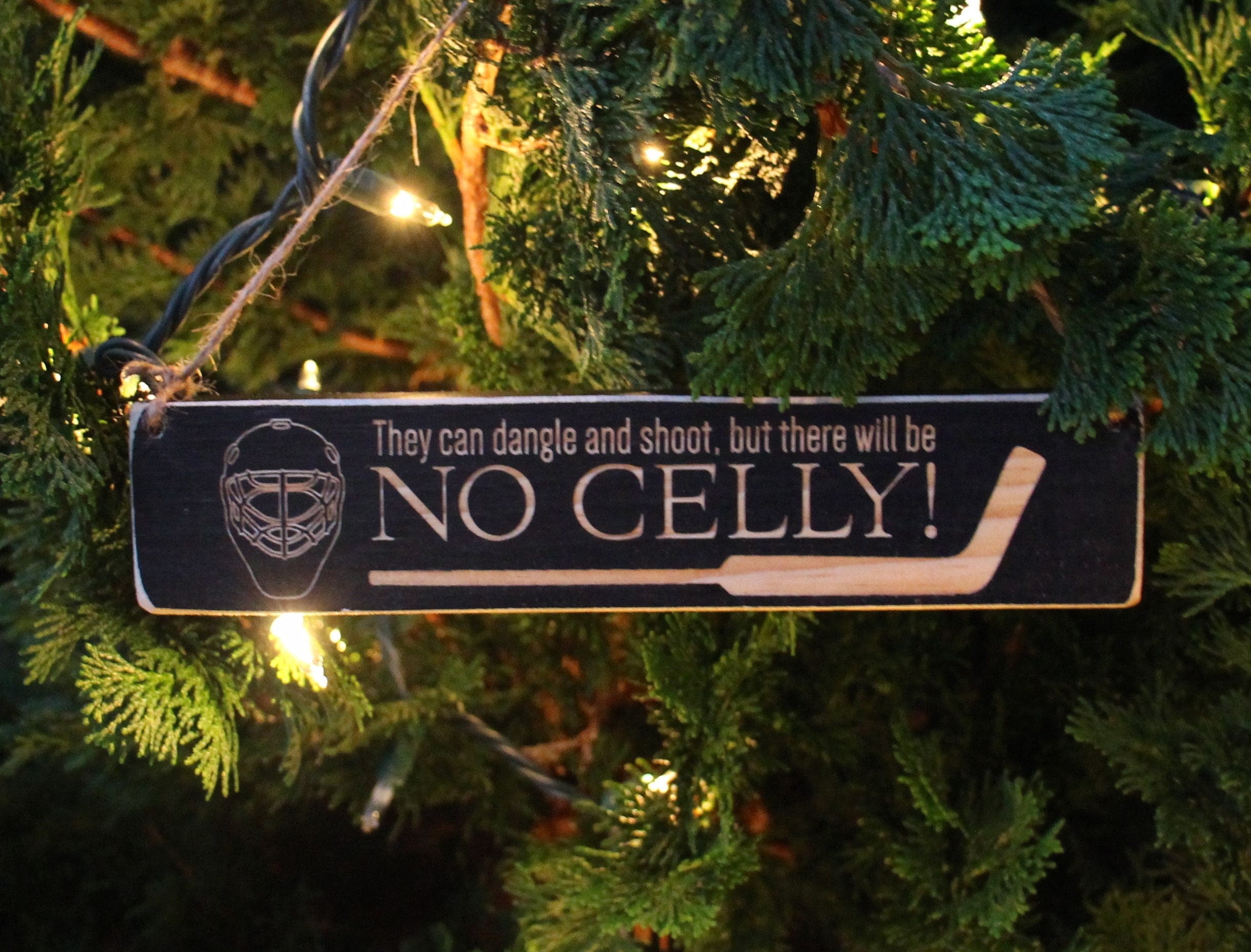 Hockey Goalie Photo Frame: Distressed Wood Sign, Gift for Goalies