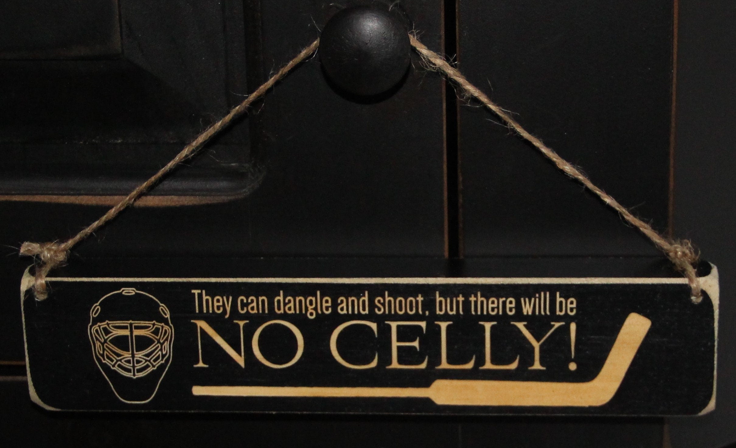 Hockey Goalie Wood Sign: Goalie Room Decor