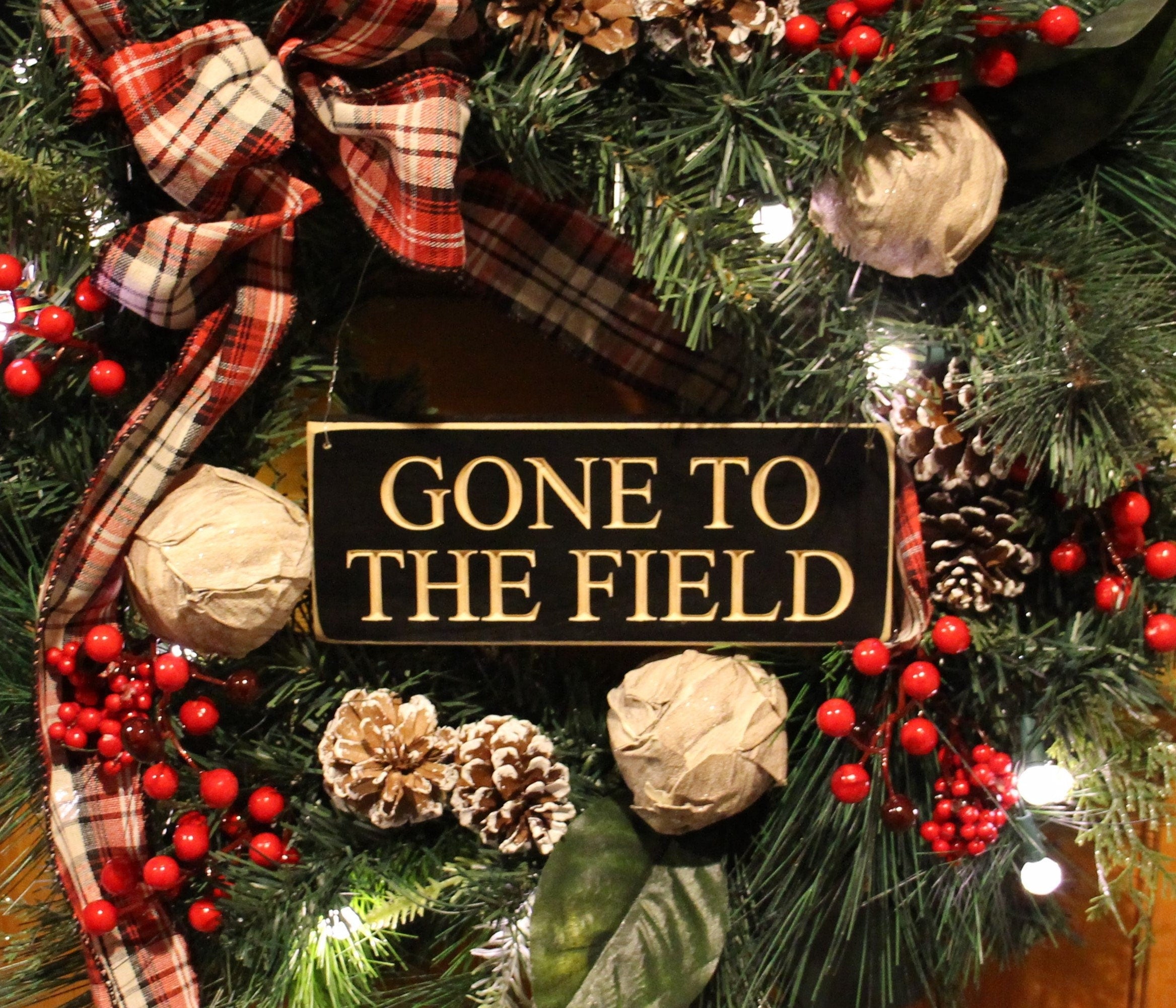 Gone to the Field Sign Lacrosse, Soccer, Baseball, Softball Gift