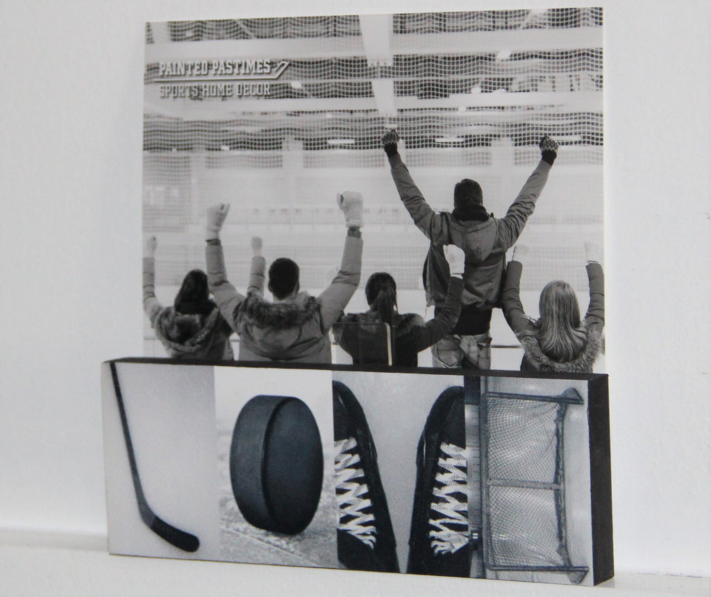 Hockey Photo Display Sign: LOVE Hockey Gift, Room Decor