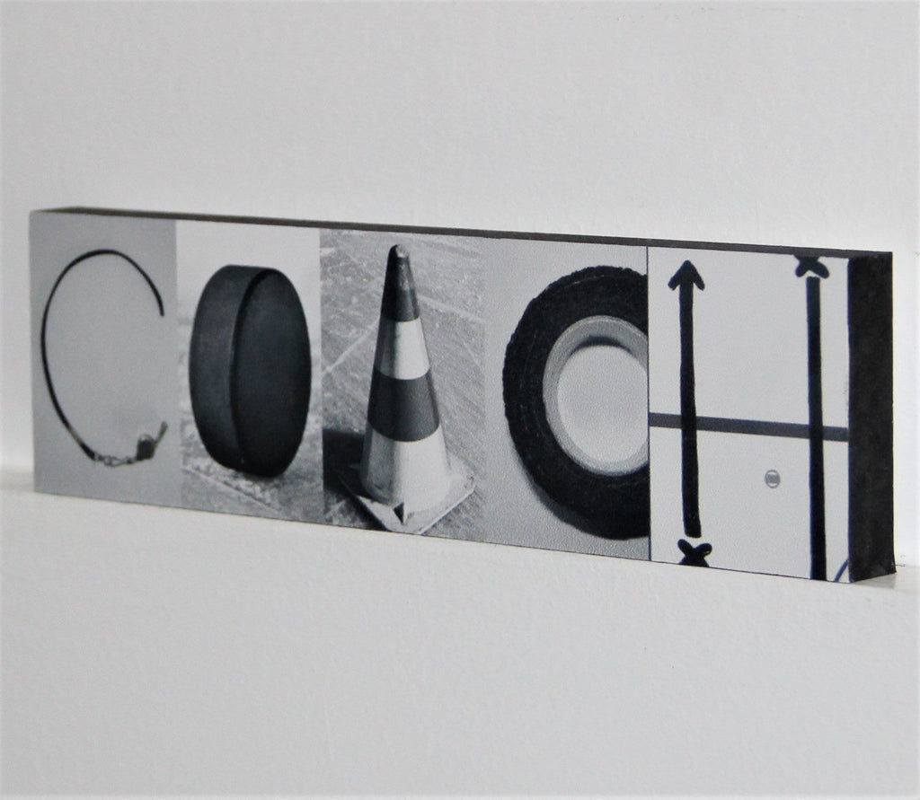 Hockey Coach Gift: Photo Letter Sign
