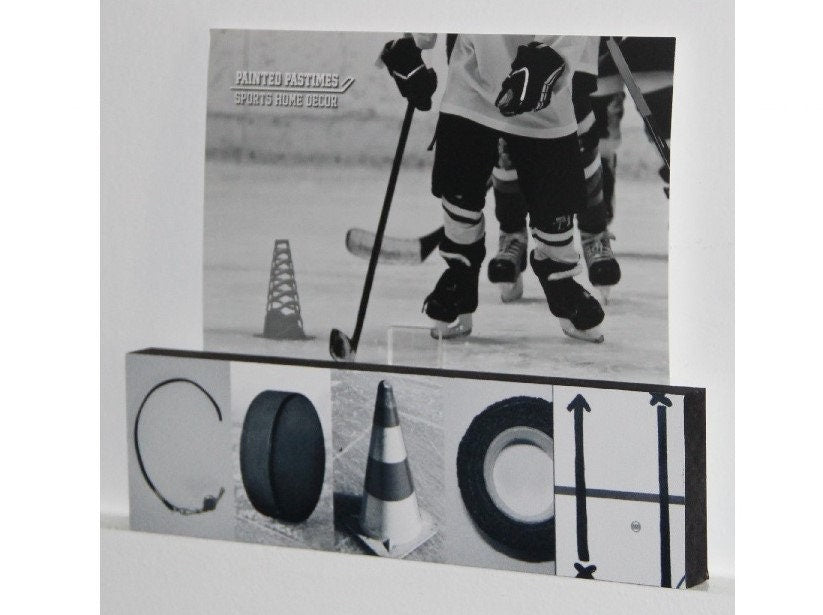 Hockey Coach Gift: Photo Display Sign, Frame