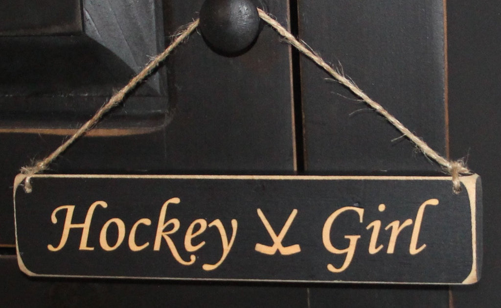 Hockey Girl Photo Frame: Laser Cut Wood, Sports Room Decor