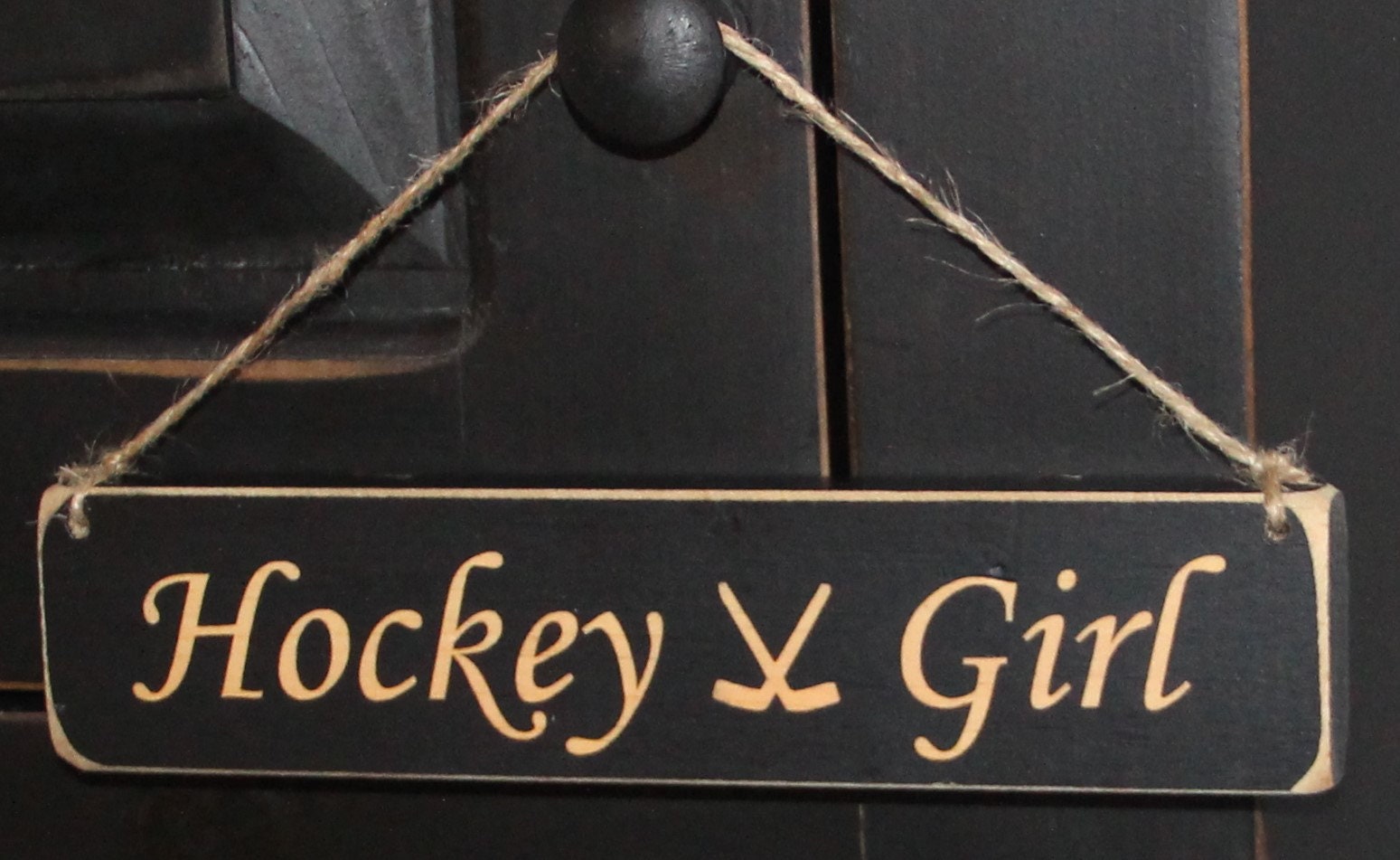 Hockey Girl Photo Frame: Laser Cut Wood, Sports Room Decor
