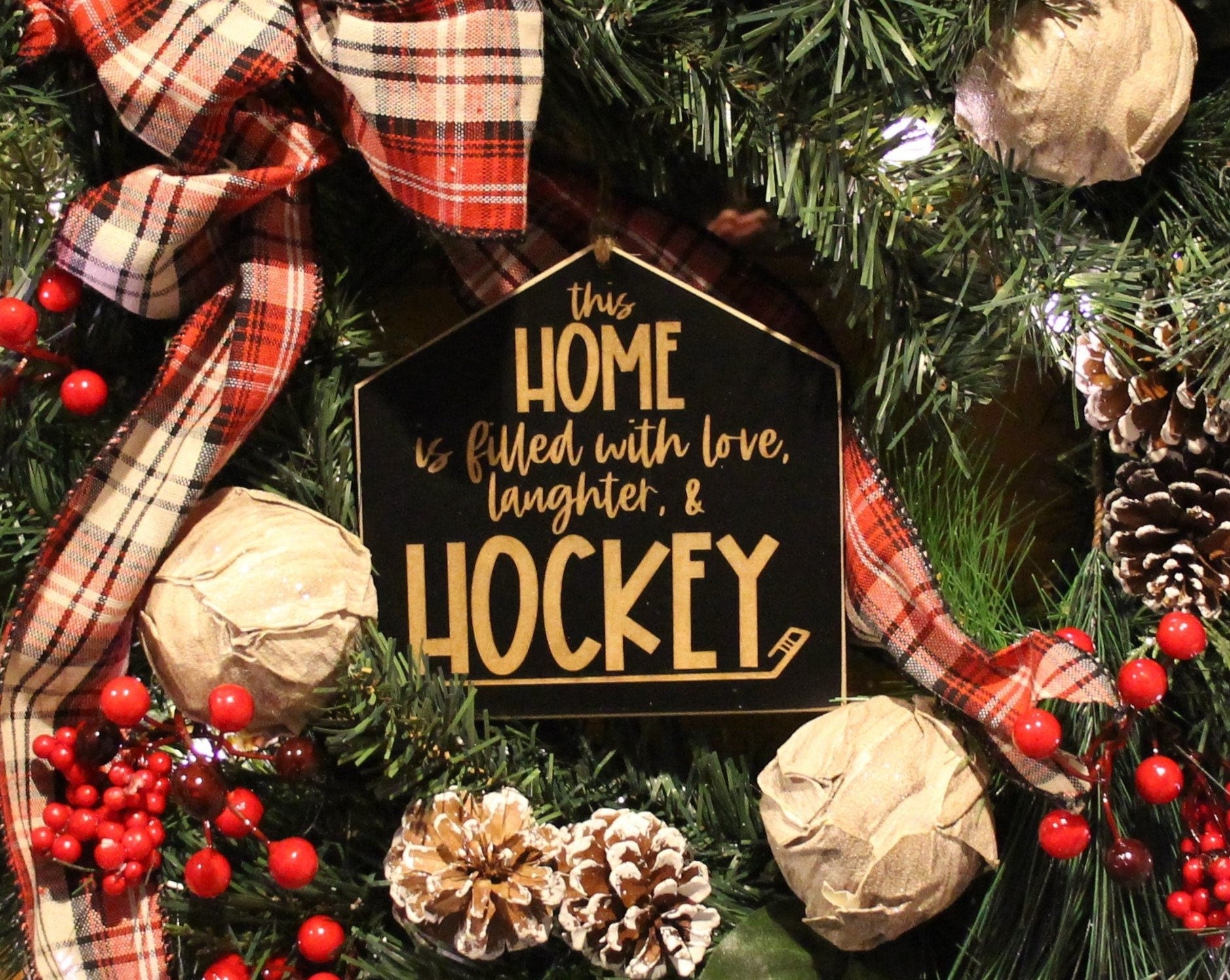 Hockey Mom Home Decor Sign, Hockey Family Gift