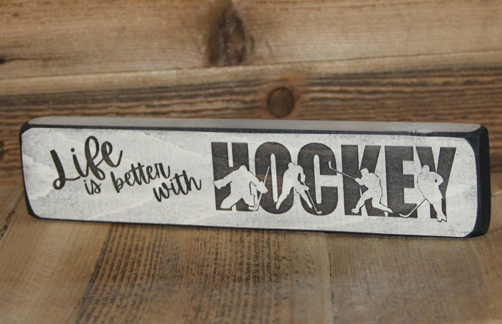 Hockey Photo Frame, Laser Cut Wood Sign, Player Coach or Team Gift