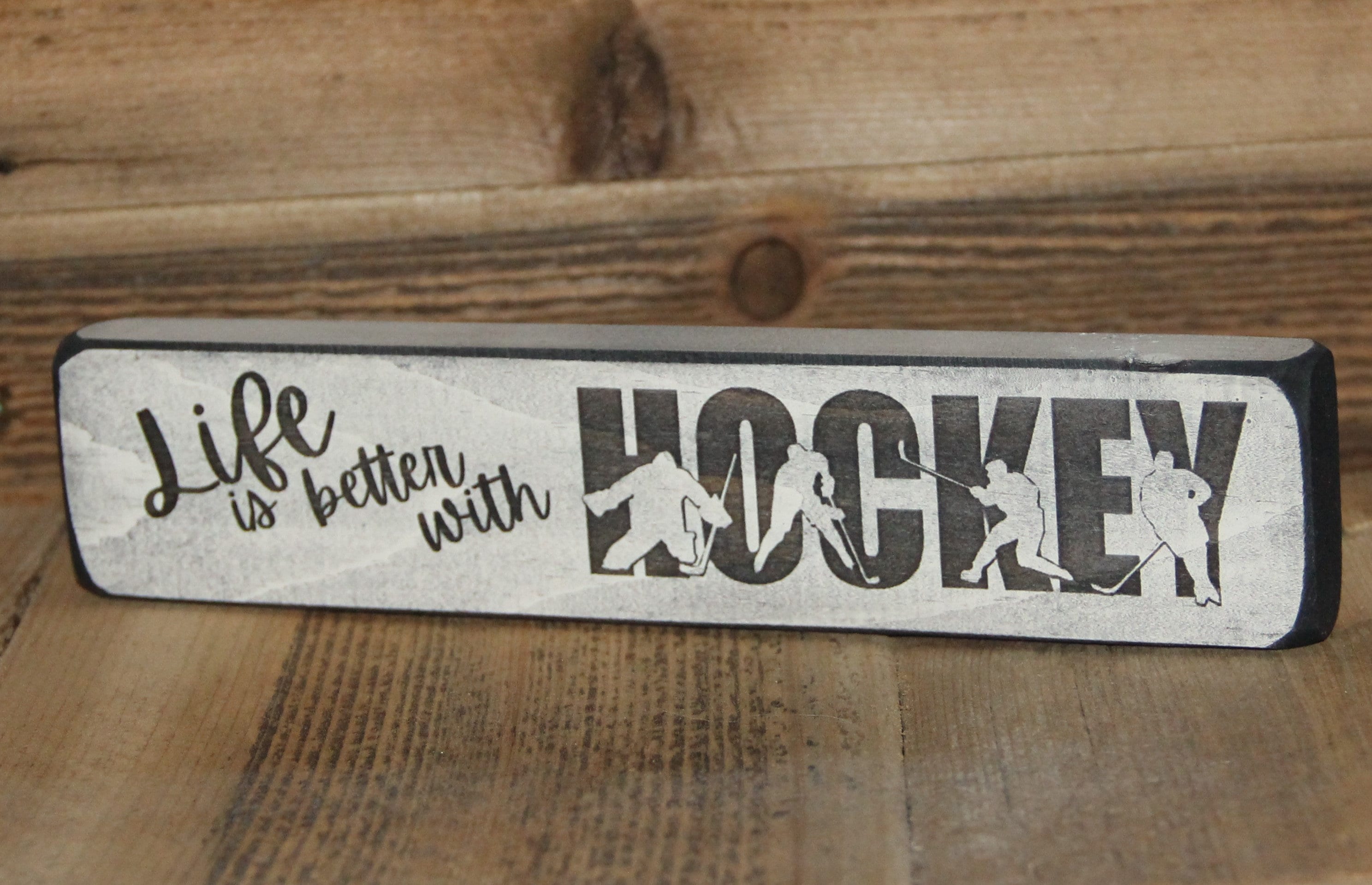 Hockey Photo Frame, Laser Cut Wood Sign, Player Coach or Team Gift