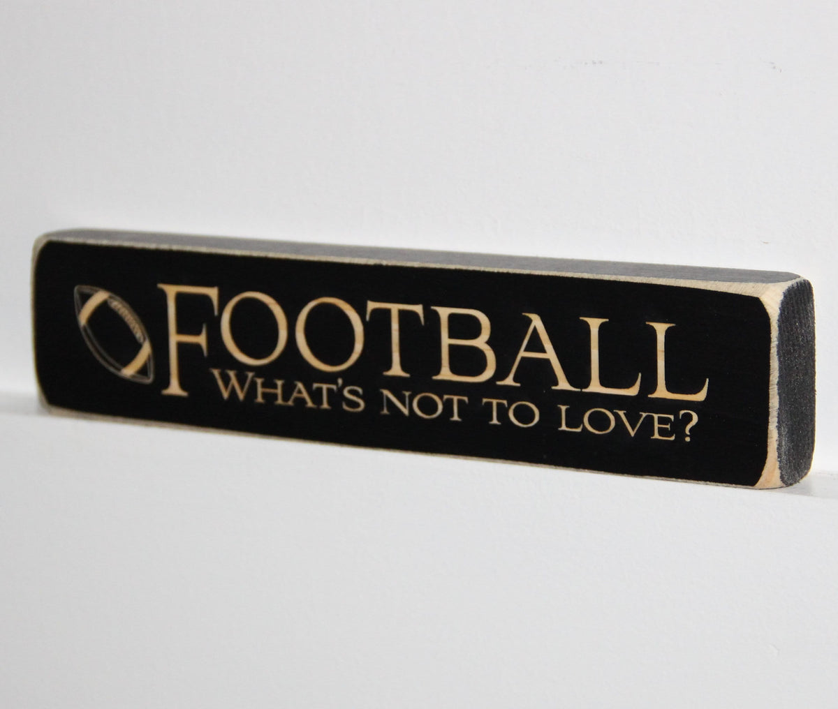 Football Ornament, Distressed Wood Sign, Sports Decor
