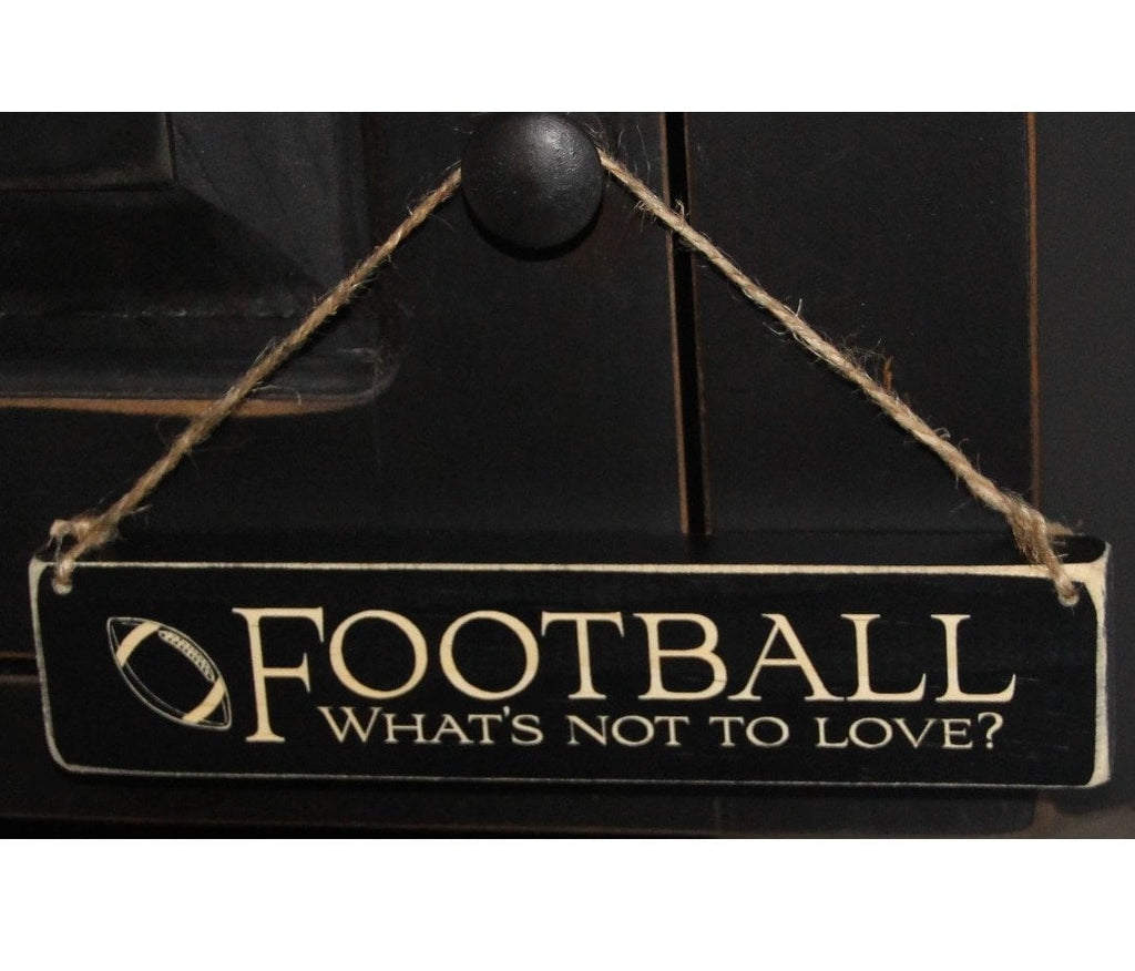 Football Ornament, Distressed Wood Sign, Sports Decor