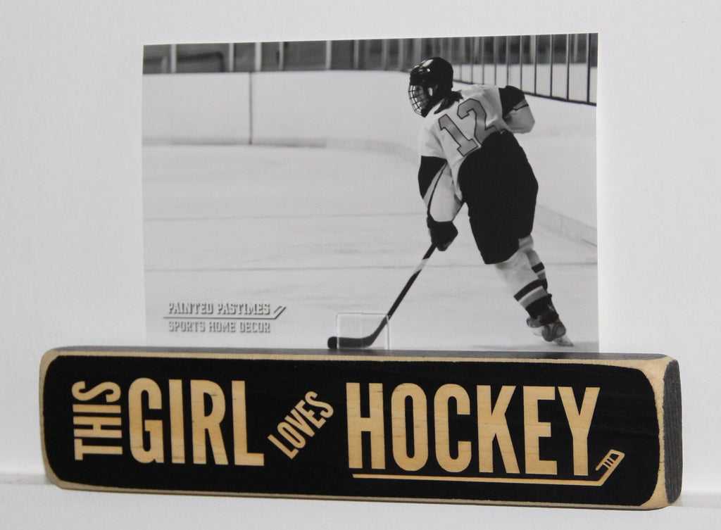 Hockey Girl Room Decor: Laser Cut Wood Sign, Hockey Gift