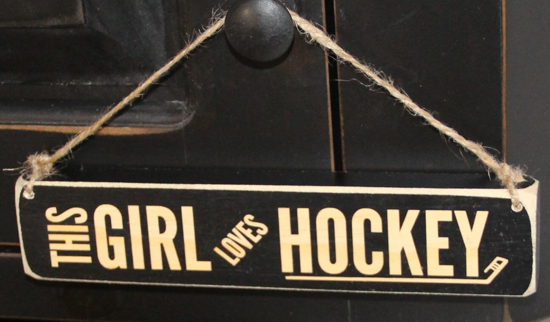 Hockey Girl Room Decor: Laser Cut Wood Sign, Hockey Gift