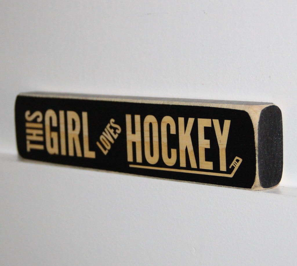 Hockey Girl Photo Display: Laser Cut Wood Room Decor