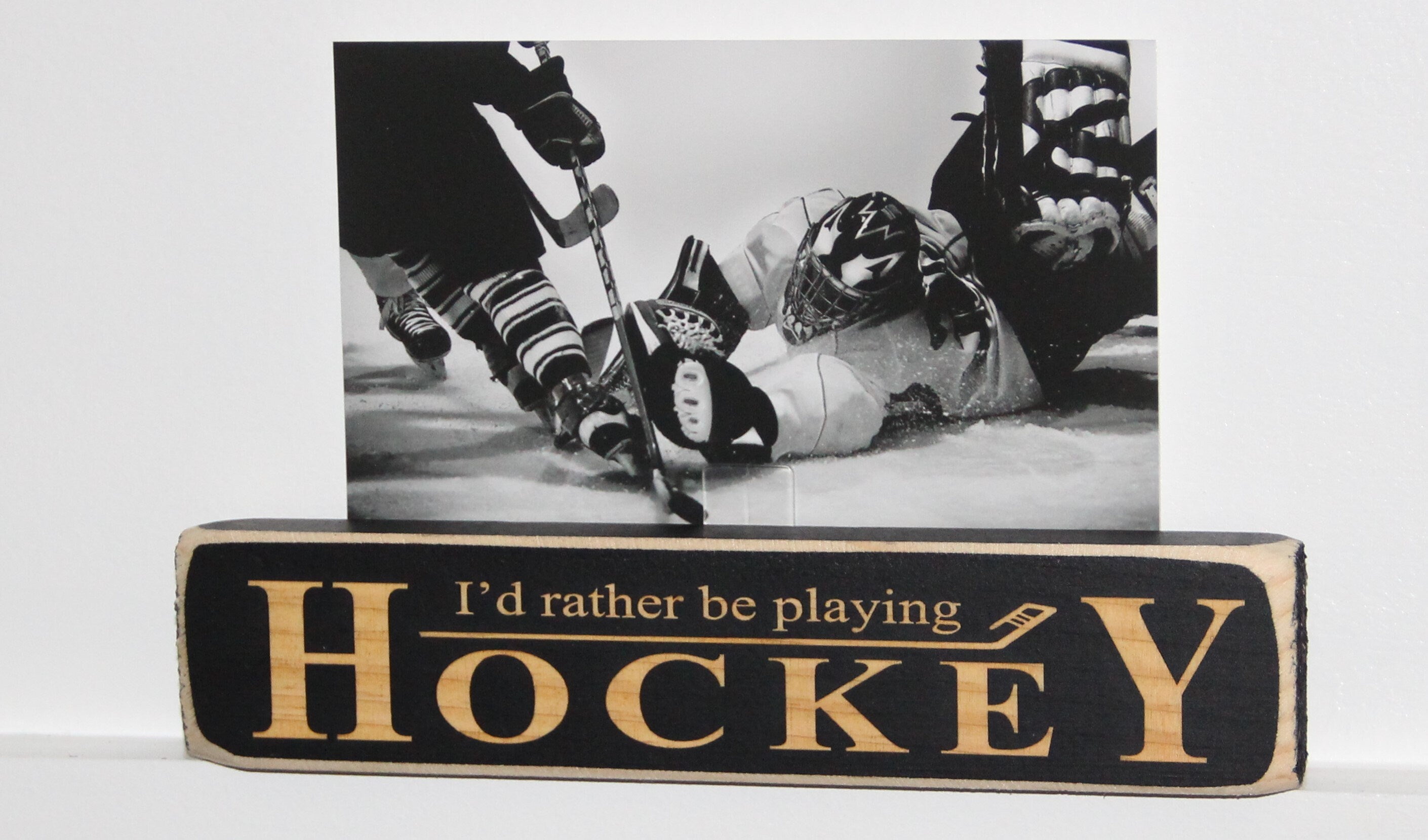 Hockey Player Wood Sign, Hockey Room Decor