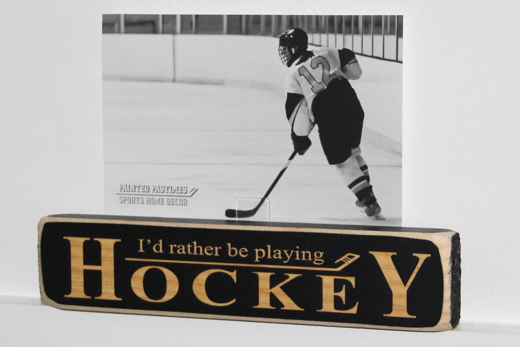 Hockey Player Wood Sign, Hockey Room Decor