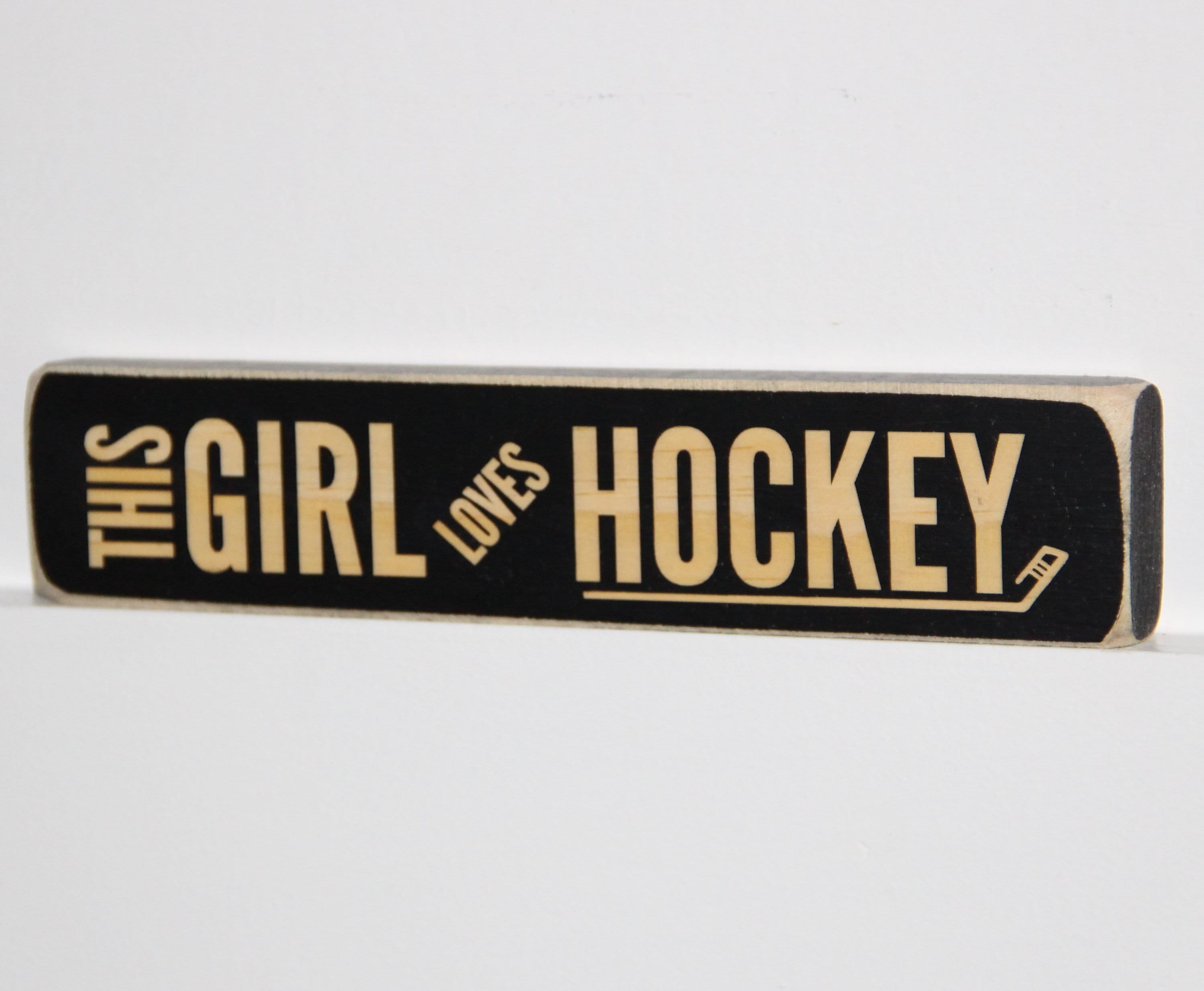 Hockey Girl Room Decor: Laser Cut Wood Sign, Hockey Gift