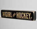 Hockey Girl Room Decor: Laser Cut Wood Sign, Hockey Gift