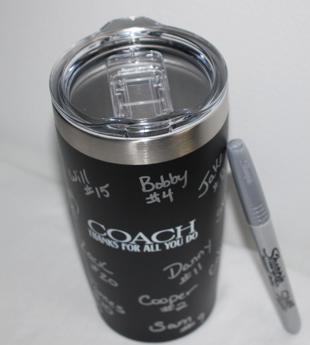 Personalized Team Manager Tumbler: Team Signing Gift