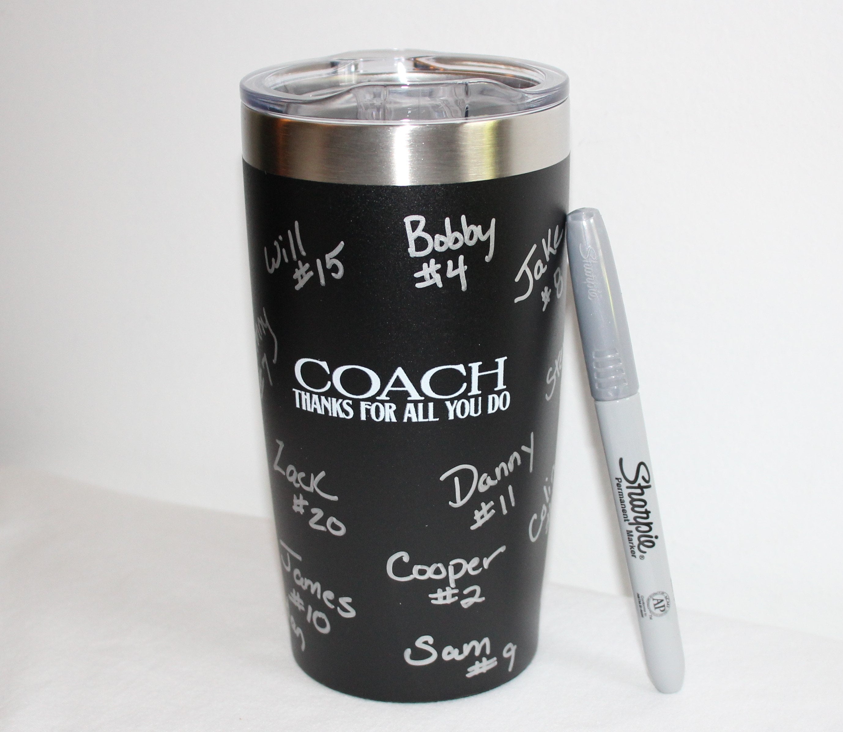 Personalized Team Mom Tumbler: Travel Mug, End of Season Gift