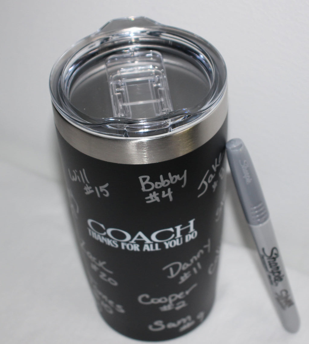 Personalized Team Manager Tumbler: Team Signing Gift, Stainless Steel Travel Mug