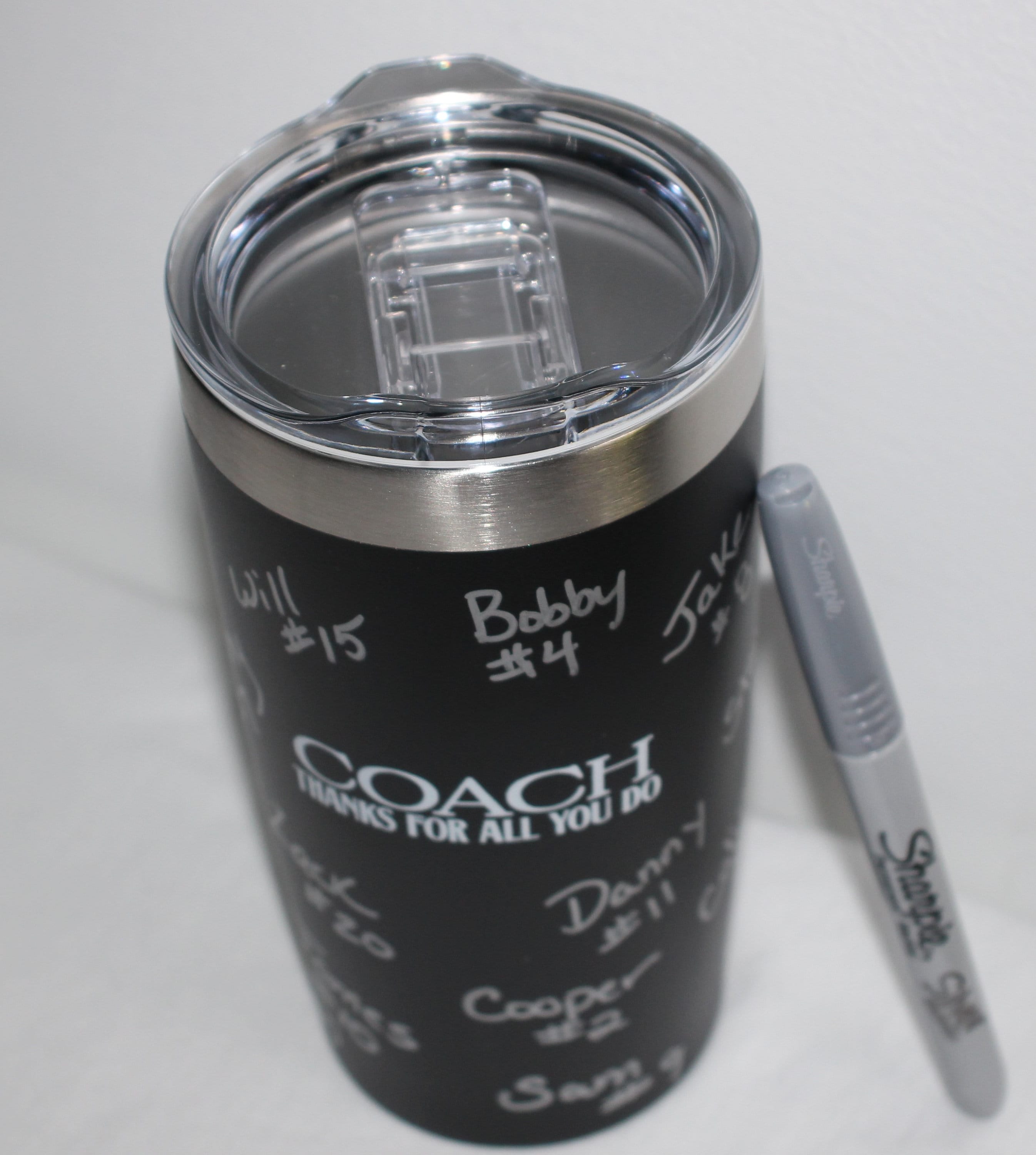 Personalized Team Manager Tumbler: Team Signing Gift, Stainless Steel Travel Mug